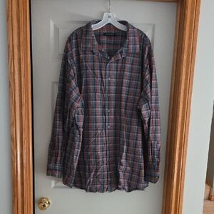 Casual Plaid Button-Down Shirt for Men